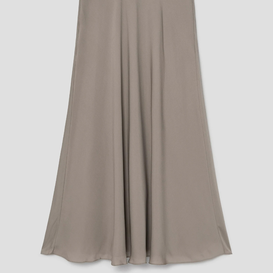 Theory Women Silk Combo Fluid Pull On Skirt - Soft Taupe