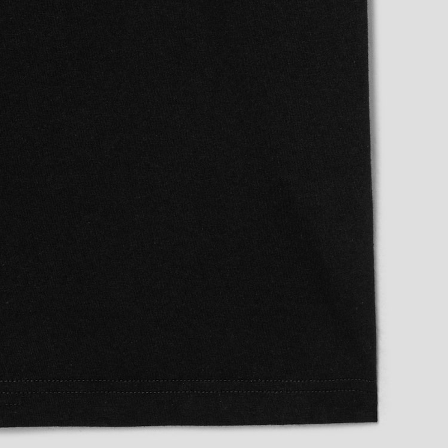 COMME des GARÇONS BLACK (Unisex) Cotton Jersey Nike Patch Massage Print T-Shirt – Black