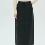 Theory Women Point Nappa Highwaist Midi Trouser Skirt - Black