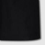 JAJU Seersucker 3/4 Sleeve Tunic Blouse – Black