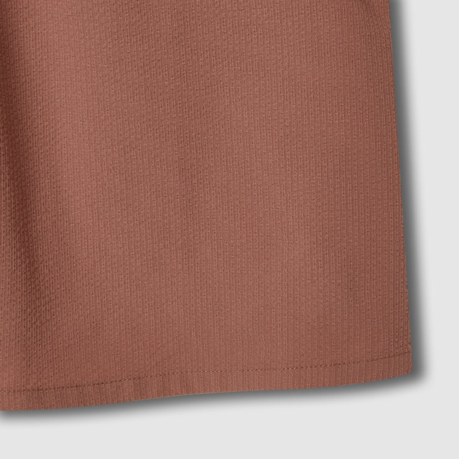 JAJU Seersucker 3/4 Sleeve Tunic Blouse – Brick