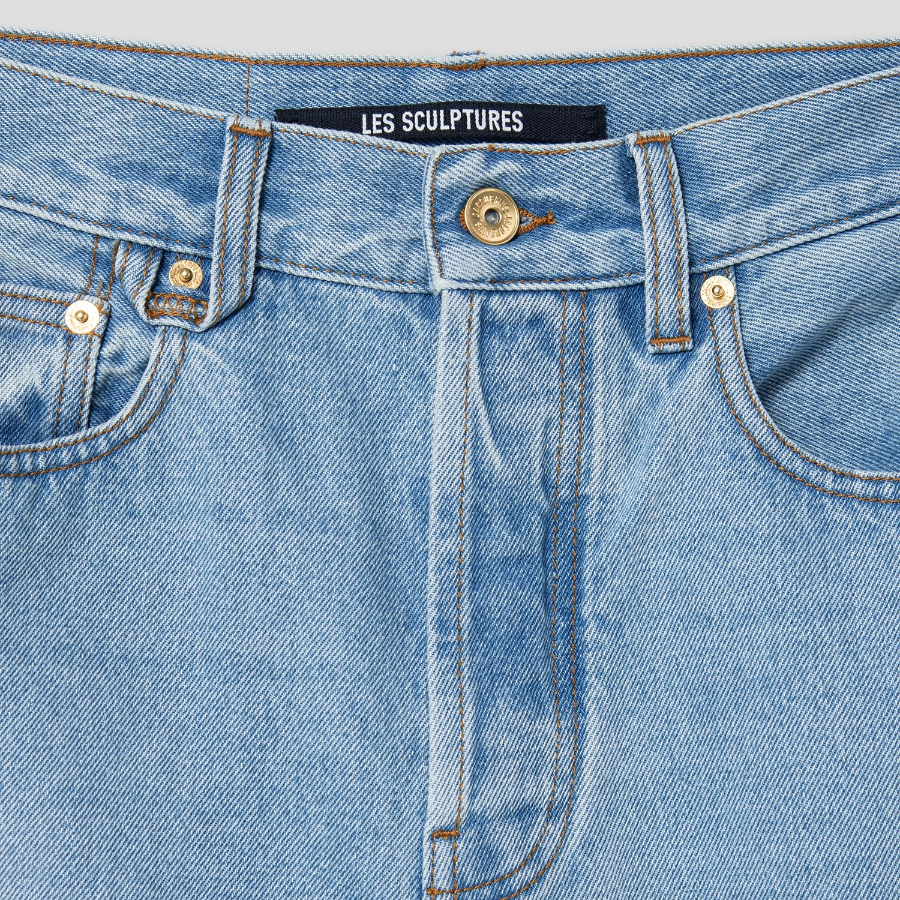 JACQUEMUS Le De-Nîmes Droit - Light Blue/Tabac