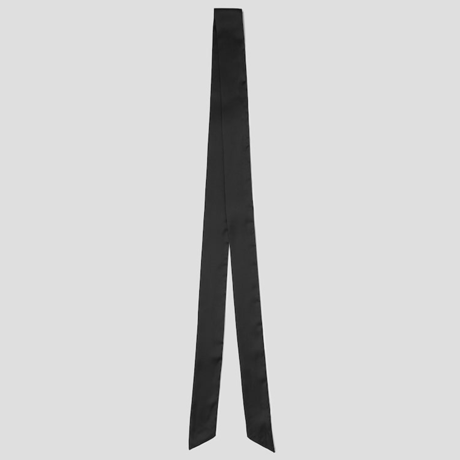 8 seconds Silky Skinny Scarf - Black