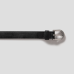 8 seconds 20mm Round Buckle Leather Belt - Black