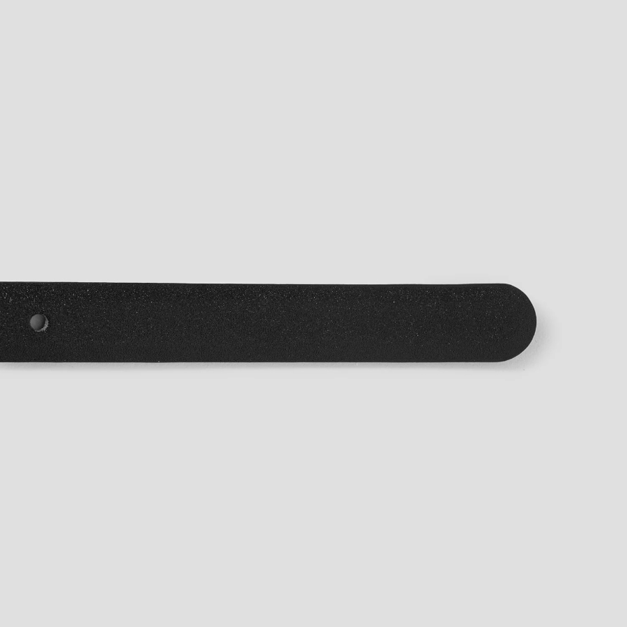 8 seconds 20mm Round Buckle Belt [Real Leather] - Black