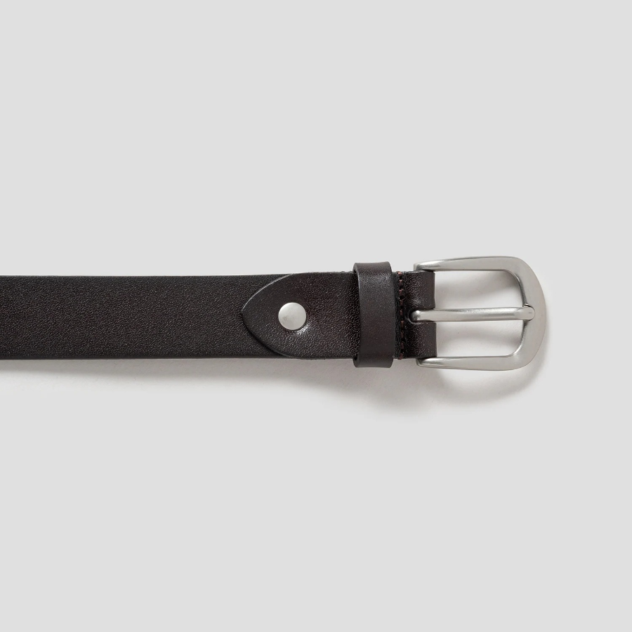 8 seconds [Real Leather] 25mm Stitch Belt - Brown