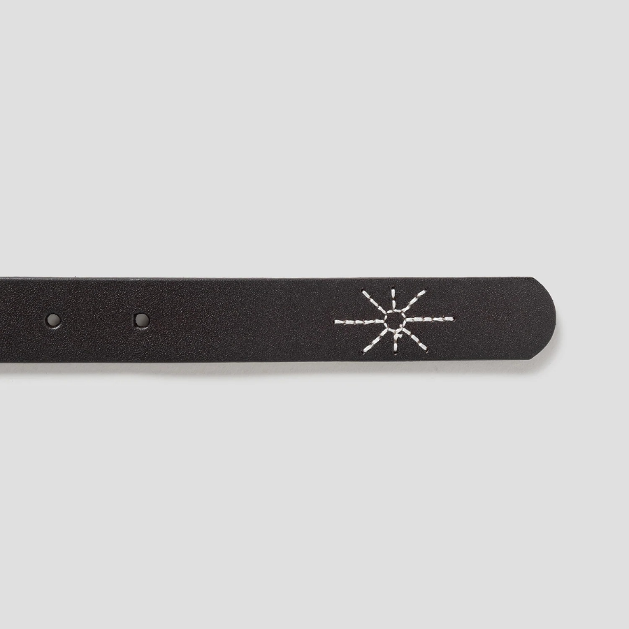 8 seconds [Real Leather] 25mm Stitch Belt - Brown