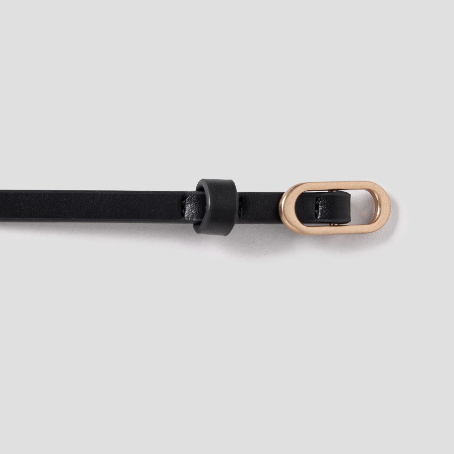 8 seconds 8mm Ring Buckle Belt - Black