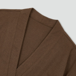JAJU Loose Fit Robe-Style Pocket Shirt – Brown