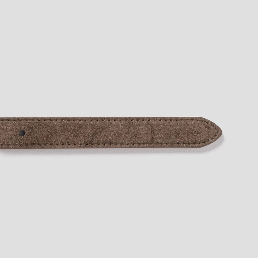 8 seconds 20mm Faux Suede Western Buckle Belt — Brown