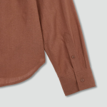 JAJU Linen Blended Long Sleeve Shirt – Brick