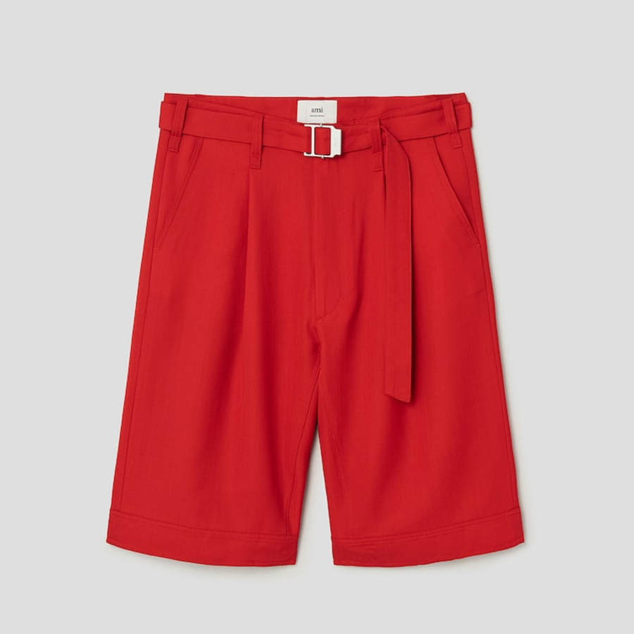 ami Cargo Bermuda Shorts – Coquelicot
