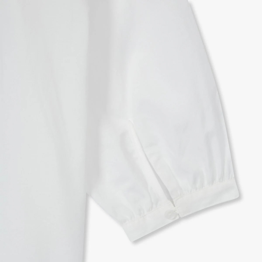JAJU 7/10 Sleeve Shirt – White