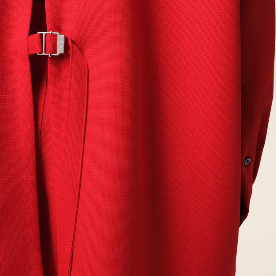 ami Back Slit Oversized Shirt – Coquelicot