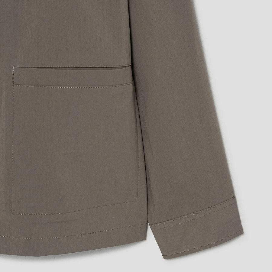 Theory Men Perform Poplin Chore Jacket - Walnut