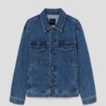 Theory Men Beryl Denim City Trucker Jacket - Mid Blue