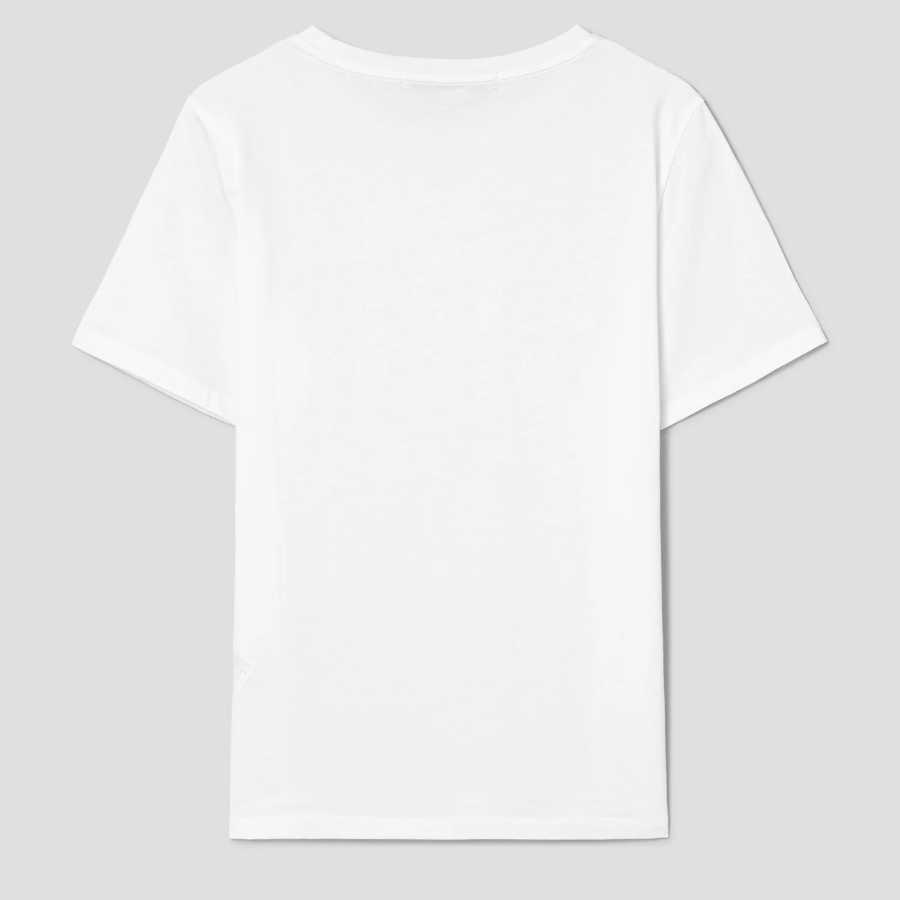 8 seconds Basic Round Neck Short Sleeve T-Shirt — White