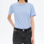 8 seconds Basic Round Neck Short Sleeve T-Shirt — Sky Blue