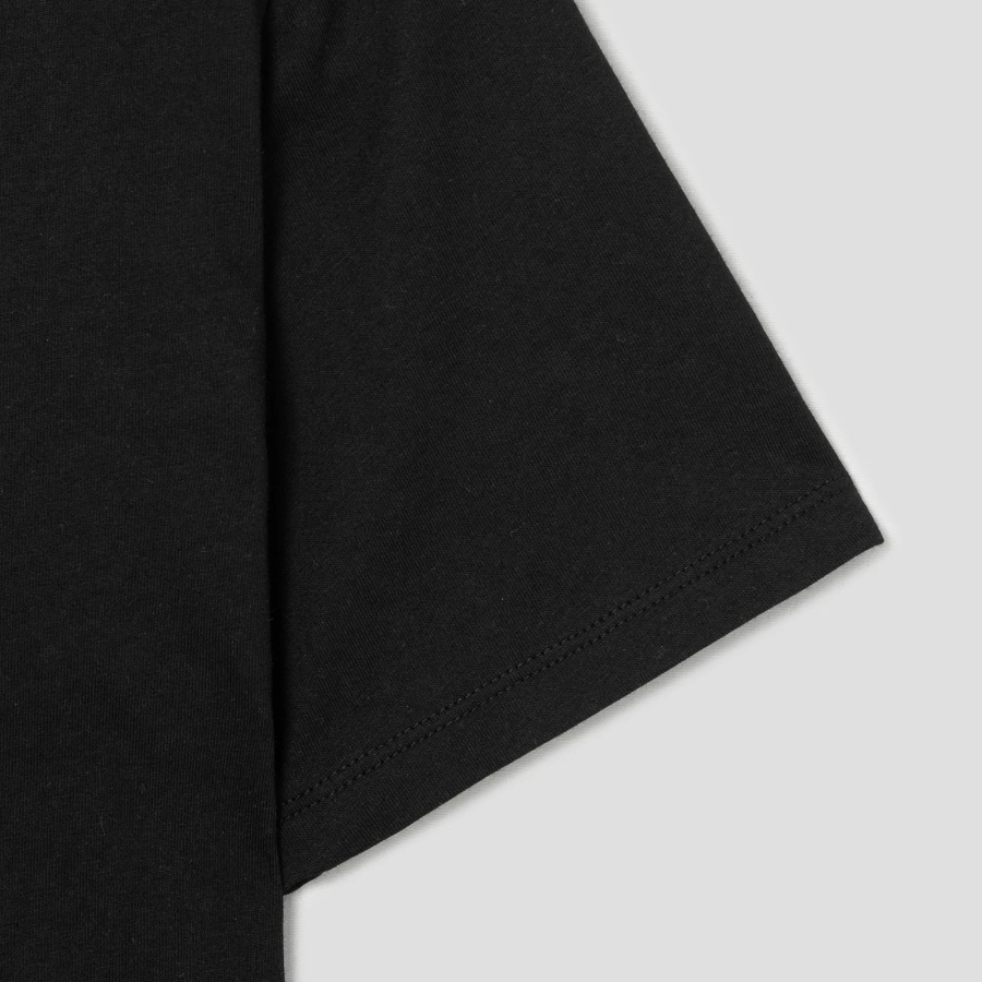 8 seconds Basic Round Neck Short Sleeve T-Shirt — Black