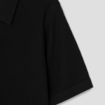 Theory Men Tactile Cotton Mesh Polo Sweater - Black