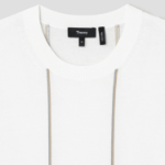Theory Men Tactile Cotton Stripe Crew Neck Sweater - White Multi