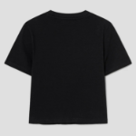 8 seconds Cropped Slim Fit Graphic T-Shirt — Black