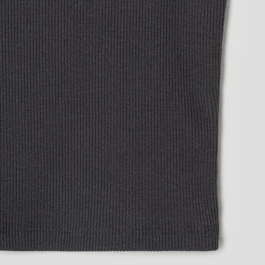 8 seconds Fine Ribbed Tube Top – Ash