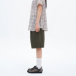 8 seconds Cotton-Washed Bermuda Shorts – Khaki