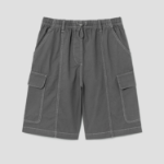 8 seconds Cotton Dyeing Bermuda Pants — Ash