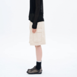 8 seconds Cotton Dyeing Bermuda Pants — Beige
