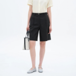 8 seconds Cotton Tuck Bermuda Pants — Ash