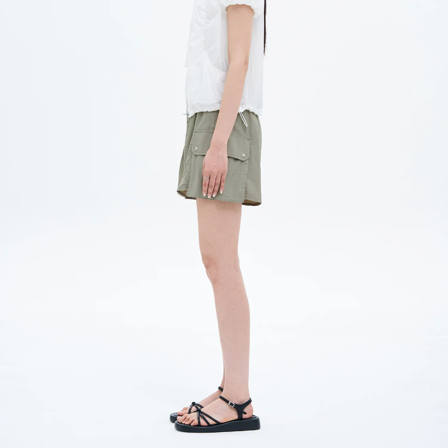 8 seconds Nylon Cargo Shorts — Khaki