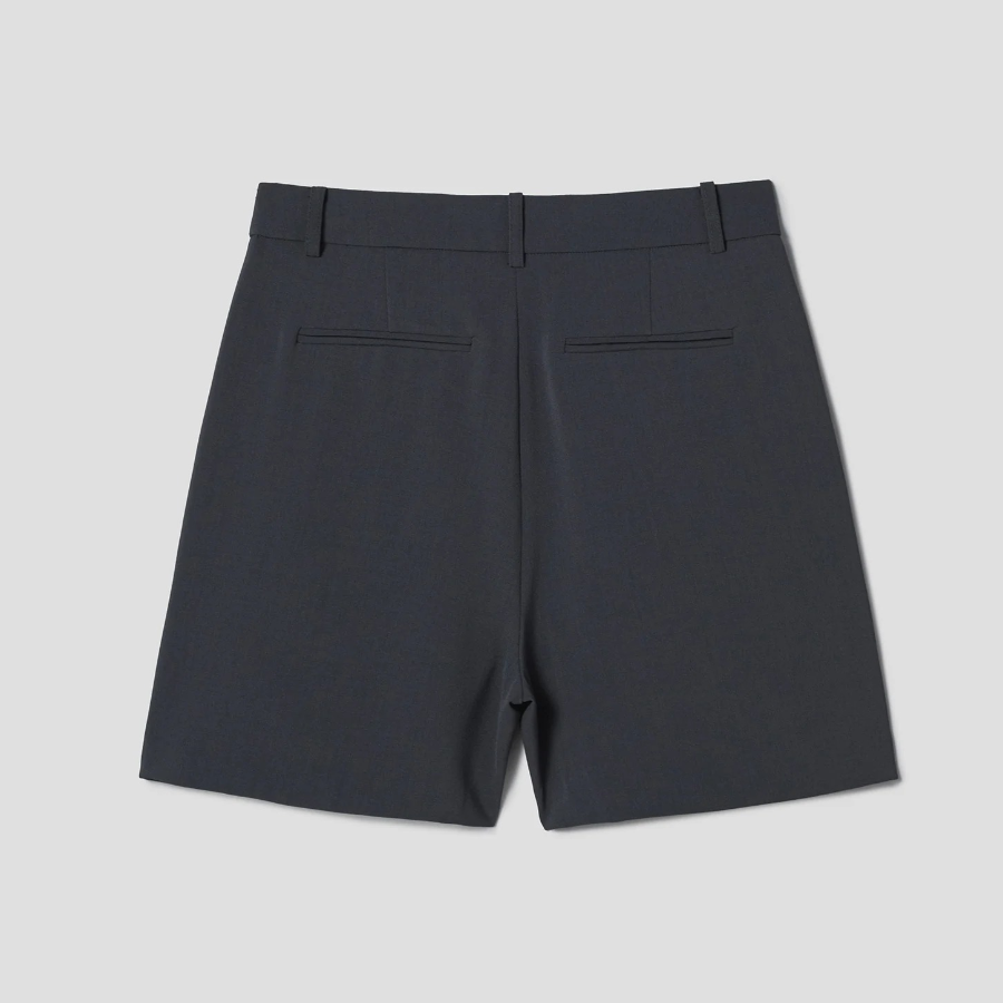 8 seconds Poly Two‑Tuck Short Pants — Ash