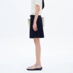 8 seconds Linen‑Like Shorts — Navy