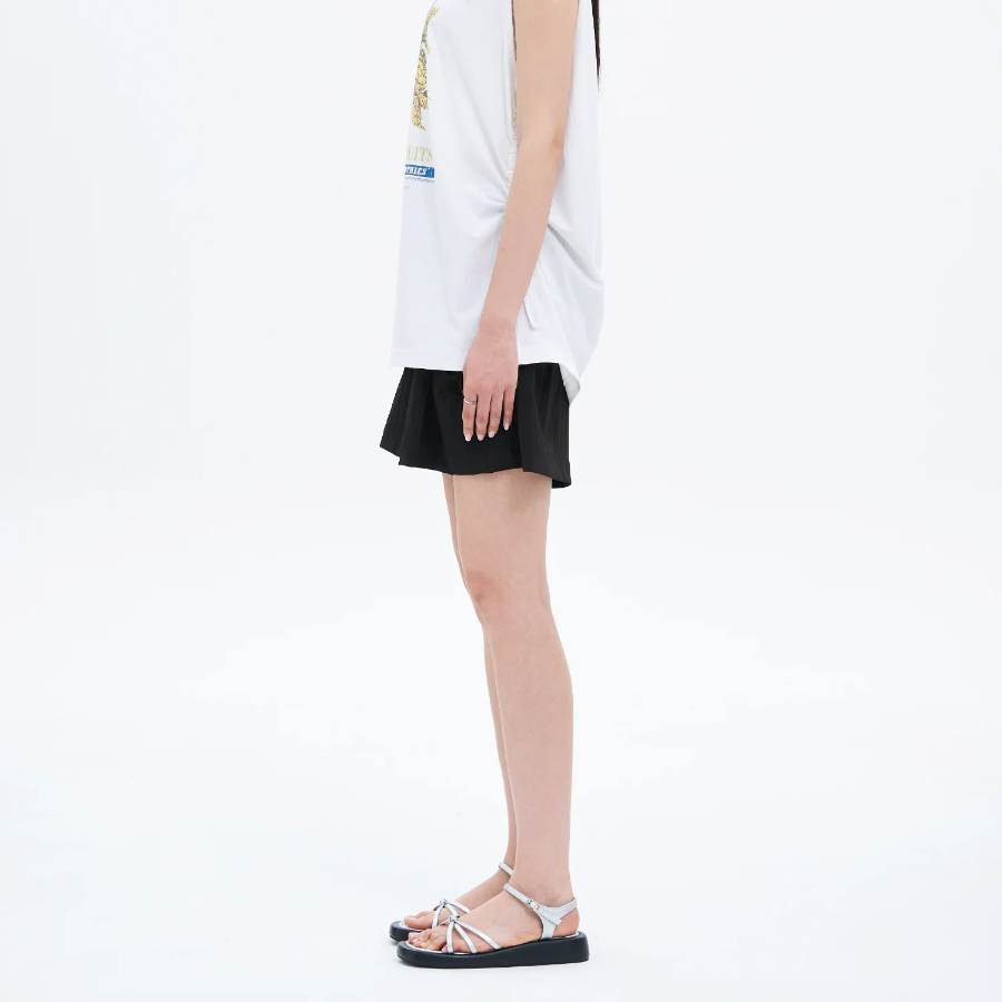 8 seconds Ribbon Detail Fluid Shorts — Black