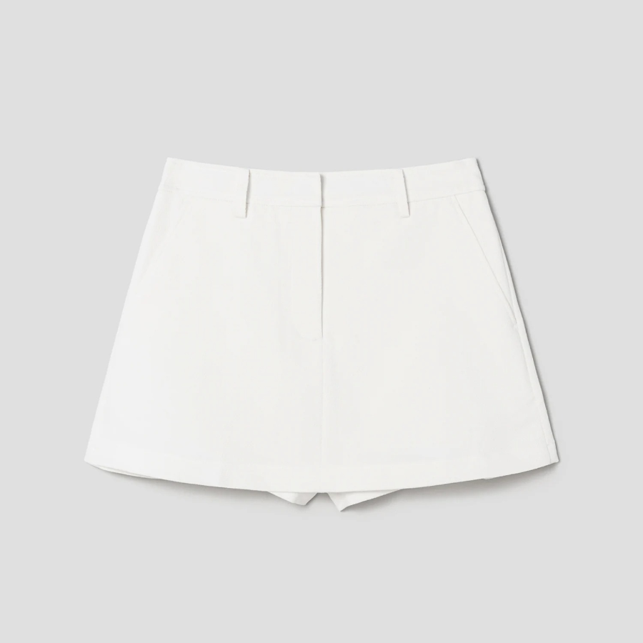8 seconds Textured Skirt Pants — Ivory