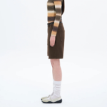 8 seconds Belted Bermuda Pants — Brown
