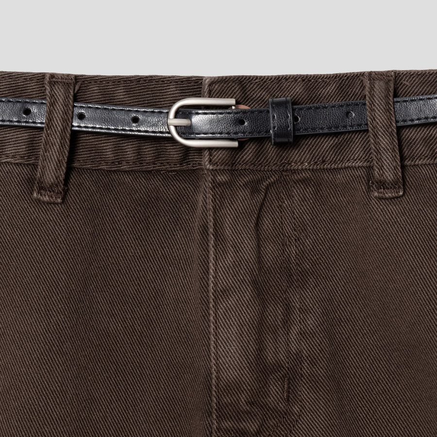8 seconds Belted Bermuda Pants — Brown