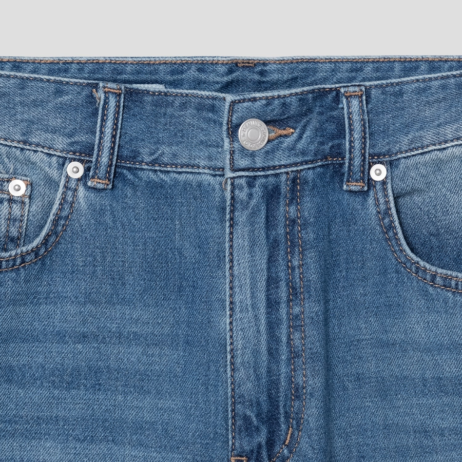 8 seconds Damaged Bermuda Denim Shorts — Sky Blue