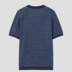Theory Men Pacific Linen Stripe Sweater - Baltic/Dark Rainstorm