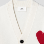 ami Intarsia Adc Cardigan – White