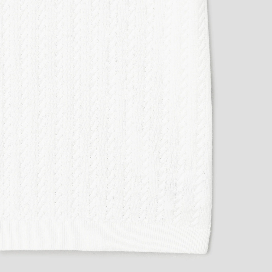 Theory Men Eco Breach Cable Polo Sweater - Ivory