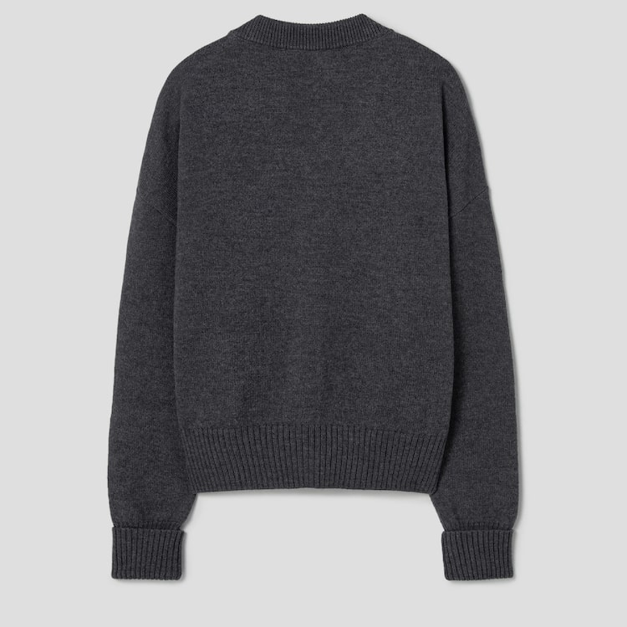 ami Intarsia Adc Cardigan – Grey