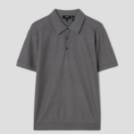 Theory Men Silk Cotton Polo Sweater - Carbon