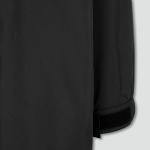 JAJU Loose Fit Hooded Rain Long Jumper – Black