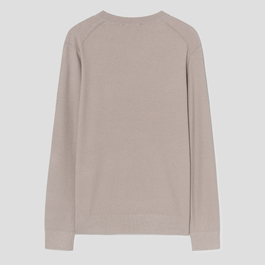 Theory Men Light Bilen Riland Grid Sweater - Earl Grey