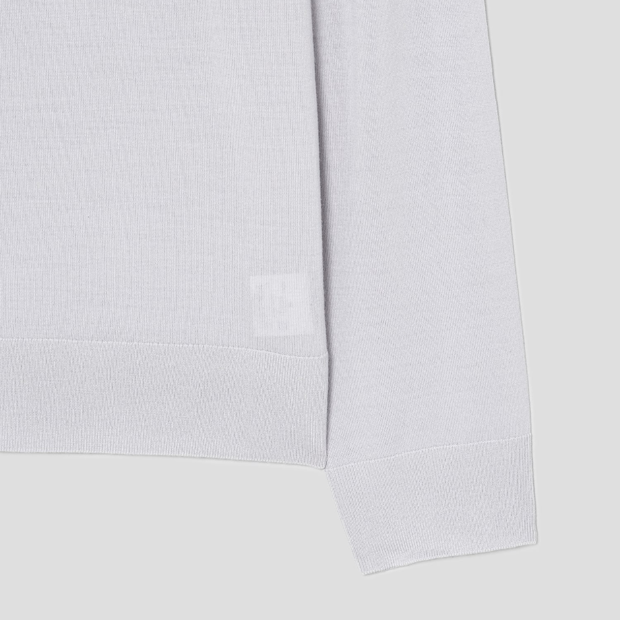 Theory Men Regal Wool Crew Neck Sweater - Fog