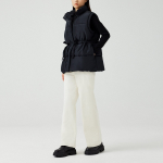 JAJU Loose-Fit Puffer Vest – Black