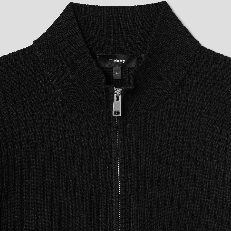 Theory Men Light Bilen Full Zip Cardigan - Black