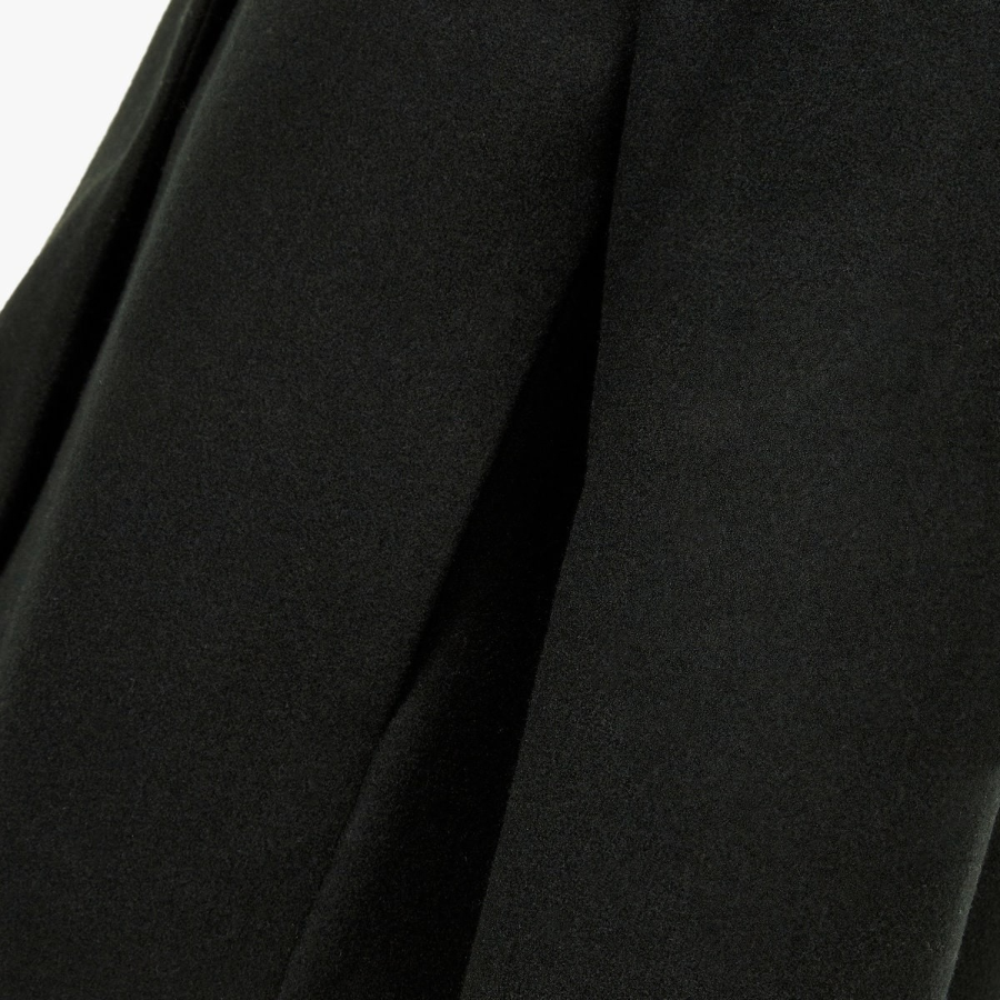 JAJU Loose Fit Hooded Coat – Black